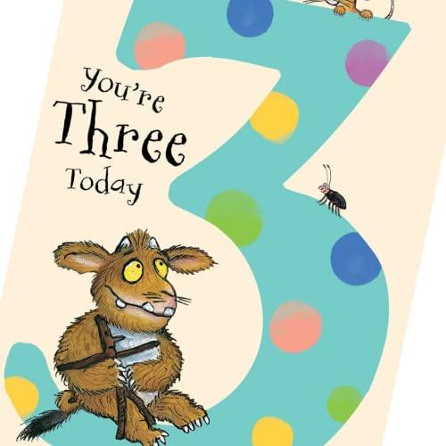 GRUFFALO Official The Age 3 Birthday Card, 3rd Birthday, Birthday Card for Third Birthday, Climate Pledge Friendly Card, Recyclable Birthday Card, Officially Licensed Birthday Card - SHOP NO2CO2