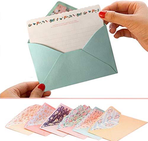 SCStyle 32 Cute Lovely Kawaii Special Design Writing Stationery Paper+16 Envelope 3.45 x5.4 Inch -(Flower) - SHOP NO2CO2