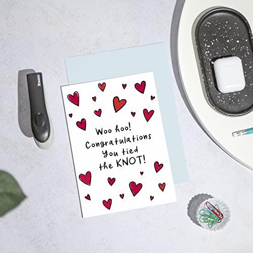 Huxters ‘Congratulations Wedding Day Card’ Wedding gifts A5 Wedding card - Wedding gifts for couple - Recyclable Paper with Envelope - Fun Greetings Card, FSC Certified and Sustainable… - SHOP NO2CO2