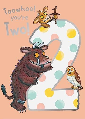 GRUFFALO Official The Age 2 Birthday Card, 2nd Birthday Card, Climate Pledge Friendly Card for 2nd Birthday, Recyclable Birthday Card, Officially Licensed Birthday Card - SHOP NO2CO2