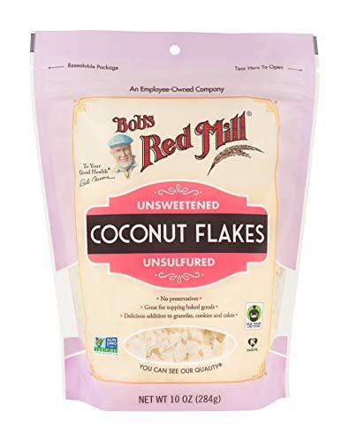 Bob's Red Mill Unsweetened Coconut Flakes - 10 Ounce (Pack of 4), Unsulfured, Fair Trade Certified, Non GMO, Vegan, Kosher, Paleo, Keto Friendly - SHOP NO2CO2