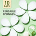 [10 Pack] Eco Friendly Facial Sponges for Cleansing and Exfoliating - Facial Exfoliator Made from Recycled Materials - Natural Facial Scrubber for Your Skincare Routine - Made in USA - SHOP NO2CO2