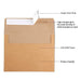 100 Pack 5x7 Envelopes,Envelopes for 5x7 Cards,5x7 Envelopes for Invitations 5.25 x 7 .25 For 5x7 Cards - Peel & Press,Ideal for Invitations,Weddings,Greeting Cards(Kraft) - SHOP NO2CO2