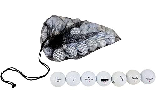 Clean Green Golf Balls - 48 Recycled Used Golf Balls in Good Condition - Great for Practice - Includes Reusable Mesh Carrying Bag - SHOP NO2CO2