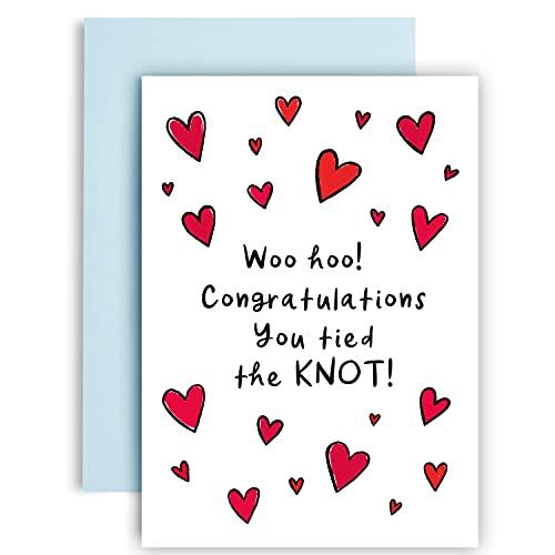 Huxters ‘Congratulations Wedding Day Card’ Wedding gifts A5 Wedding card - Wedding gifts for couple - Recyclable Paper with Envelope - Fun Greetings Card, FSC Certified and Sustainable… - SHOP NO2CO2