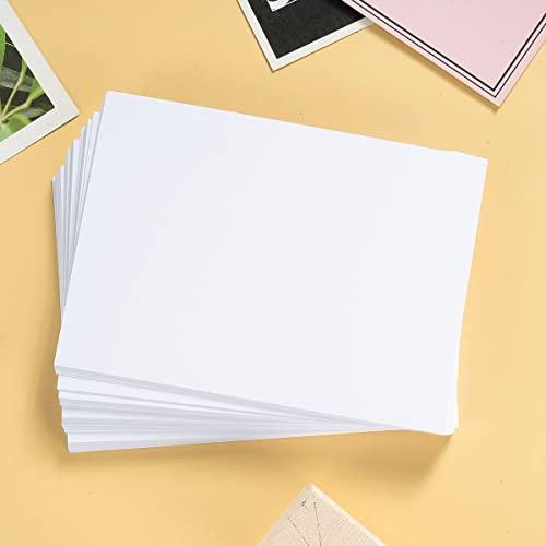 100 Pack Thick Paper Cardstock Blank Heavy Cards Stock for Invitations, Greeting Cards Making, Postcards, Photos, 250GSM Thick Paper (White, 5x7 inches) - SHOP NO2CO2