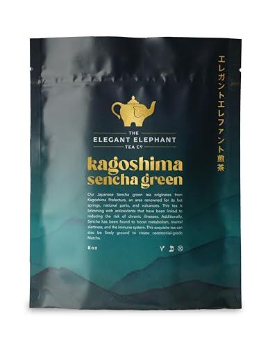 The Elegant Elephant Japanese Sencha Green Tea from Japan: Luxury Sencha Green tea for a Refreshing Tea Experience - Hand-Selected Loose Leaf Tea. Finest Japanese tea for your brewing pleasure. - SHOP NO2CO2