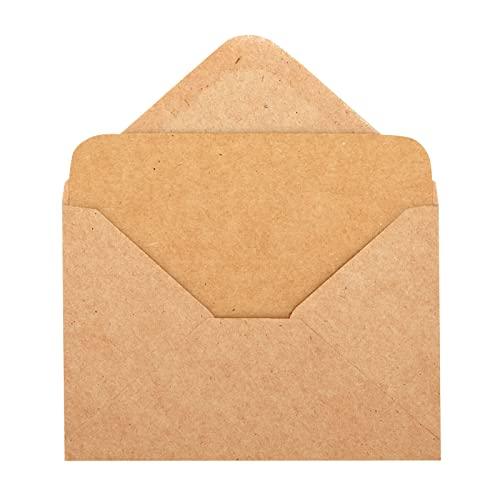 Kraft Paper Blank Greeting Postcards and Envelopes, Rounded Edges (6 x 4 In, 48 Pack) - SHOP NO2CO2