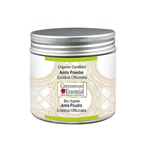 Pure Amla Powder (Indian Gooseberry) Emblica Officinalis Organic Certified 100% Natural Therapeutic Grade 100gm (3.5 oz) - SHOP NO2CO2