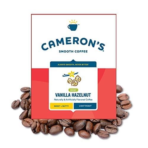 Cameron's Coffee Roasted Whole Bean Coffee, Flavored, Decaf Vanilla Hazelnut, 4 Pound, (Pack of 1) - SHOP NO2CO2