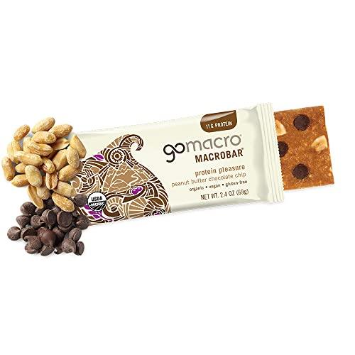 GoMacro MacroBar Organic Vegan Protein Bars - Peanut Butter Chocolate Chip (2.4 Ounce Bars, 12 Count) - SHOP NO2CO2