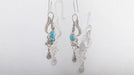 NOVICA Artisan Handmade Turquoise Dangle Earrings Fair Trade Floral of Silver with Natural Sterling Blue Mexico 'Daydream' - SHOP NO2CO2