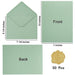 50 Pack Sage-Green A7 Envelopes with Cards 5x7 Thick Folded Cardstock and Gold Stickers for Greeting Cards, Wedding, Birthday, Invitations, Baby Showers (Sage-Green, 5x7) - SHOP NO2CO2