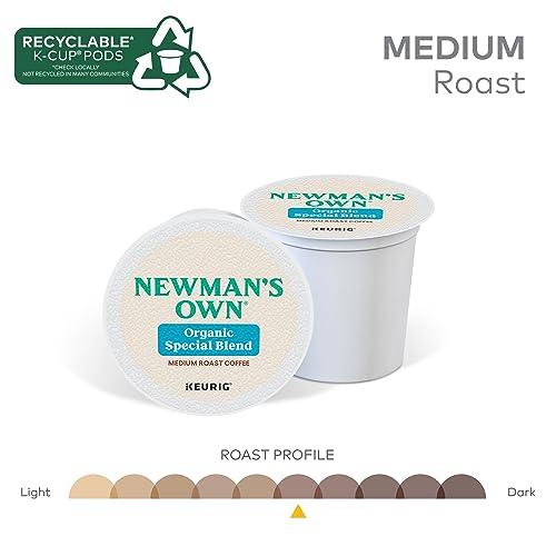 Newman's Own Organic Special Blend, Keurig Single Serve K-Cup Pods, Medium Roast Coffee, 60 Count, (6 Packs of 10) - SHOP NO2CO2