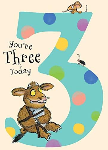 GRUFFALO Official The Age 3 Birthday Card, 3rd Birthday, Birthday Card for Third Birthday, Climate Pledge Friendly Card, Recyclable Birthday Card, Officially Licensed Birthday Card - SHOP NO2CO2