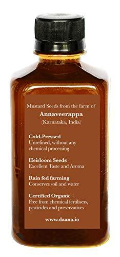 Daana Mustard Oil: CERTIFIED USDA ORGANIC, EXTRA VIRGIN, COLD PRESSED (12 oz) - SHOP NO2CO2