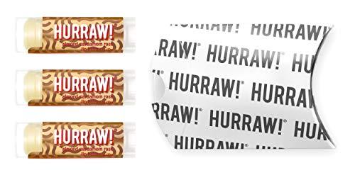 Hurraw! Almond, Cardamom, Rose (Vata) Lip Balm, 3 Pack: Organic, Certified Vegan, Cruelty and Gluten Free. Non-GMO, 100% Natural Ingredients. Bee, Shea, Soy and Palm Free. Made in USA - SHOP NO2CO2