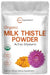 Organic Milk Thistle Tea Powder, 3.5 ounces | 400 Servings | Premium Milk Thistle Liver Detox Supplement | Contains Active Silymarin | Non-GMO, Vegan Friendly, Eco-Friendly Recyclable Bags - SHOP NO2CO2