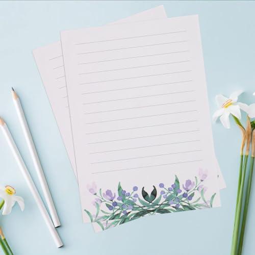 36 PCS Writing Paper and Envelopes Set,Warm Floral Themed Stationary Set for Wedding Invitations Wishes,24 Lined Stationery Paper with 12 Envelops - SHOP NO2CO2