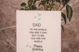 Happy Birthday To A Special Dad - Birthday Card For Dad - Dad Birthday Card - From Daughter - Dad Birthday Gift- From Son - Blank Inside and Envelope Included - SHOP NO2CO2