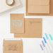 50 Pack Blank A7 Kraft Paper Cards and Envelopes, All Occasion 5x7 Note Cards for Invitations, Open When Letters - SHOP NO2CO2