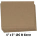 Hamilco Brown Kraft Cardstock Paper Cards 4x6 " Thick Blank Card Stock Heavy Weight 100 lb Cover - 100 Pack - SHOP NO2CO2