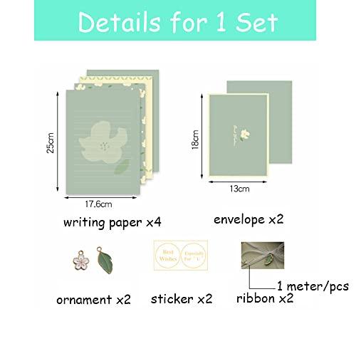 72 Pcs Stationary Writing Paper and Envelopes Set, 24 Sheet Floral Letter Paper 12 Pcs Matching Envelopes Cute Lovely Stationery Lined Writing Paper for Girls Boys Office School Supplies 6 Styles - SHOP NO2CO2