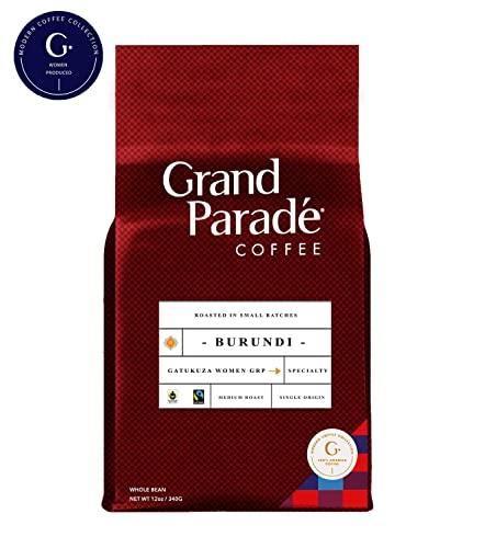 Grand Parade Coffee, Burundi Whole Bean, Medium Roast, Gourmet Single Origin, Fair Trade, 12 Ounce - SHOP NO2CO2