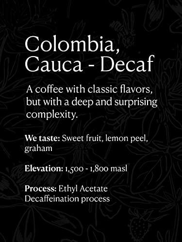 Decaf Colombia Cauca Whole Bean Coffee | Deliciously Smooth Classic Roast Coffee Freshly Roasted in the USA from Choice 100% Arabica Colombian Coffee Beans | Fair Trade Coffee, 12 Oz. - SHOP NO2CO2