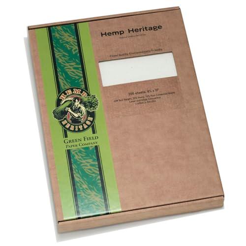 Green Field White Hemp Computer Paper - 60 lb (8.5 x 11 inch) 200 Sheets Blank Tree Free Multipurpose Printer, Copier Ream Paper for Writing, Art, Cards, Fliers & Letters - SHOP NO2CO2