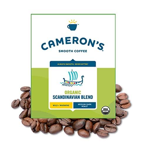 Cameron's Coffee Organic Scandinavian Blend Whole Bean Coffee, Medium-Dark Roast, 100% Arabica, Bulk, 4-Pound Bag, (Pack of 1) - SHOP NO2CO2