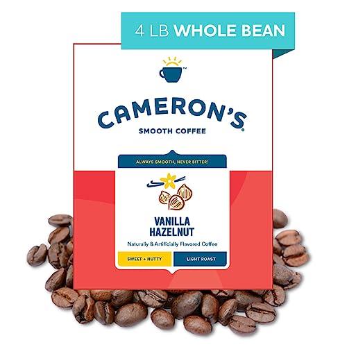 Cameron's Coffee Roasted Whole Bean Coffee, Flavored, Vanilla Hazelnut, 4 Pound, (Pack of 1) - SHOP NO2CO2