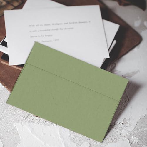 A7 Sage Green Envelopes 100 Pack, Goefun 5x7 Envelopes for Invitation - Self Seal Printable Envelopes for 5x7 Gift Cards, Birthday, Baby Shower| 5.25 x 7.25 in, 120GSM - SHOP NO2CO2