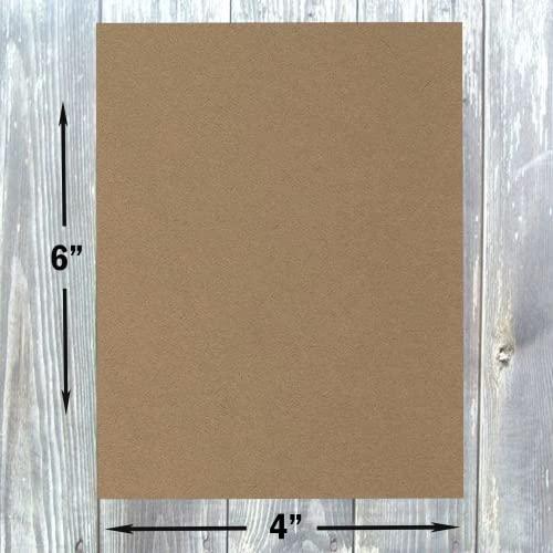 Hamilco Brown Kraft Cardstock Paper Cards 4x6 " Thick Blank Card Stock Heavy Weight 100 lb Cover - 100 Pack - SHOP NO2CO2