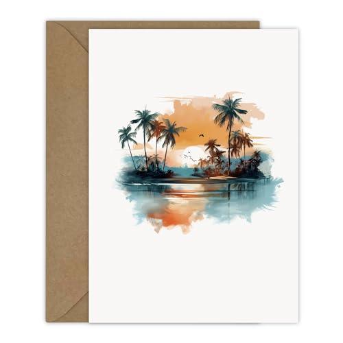 25 Watercolor Landscape Greeting Cards All Occasion Blank Note Cards with Envelopes (Landscape 5x5) - SHOP NO2CO2