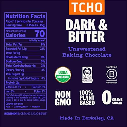 TCHO Baking Couvertures Variety Pack (5 Bag) | Organic & Fair Trade Certified | Non GMO, Non-Dairy, Vegan, Soy Free (8oz each) - SHOP NO2CO2