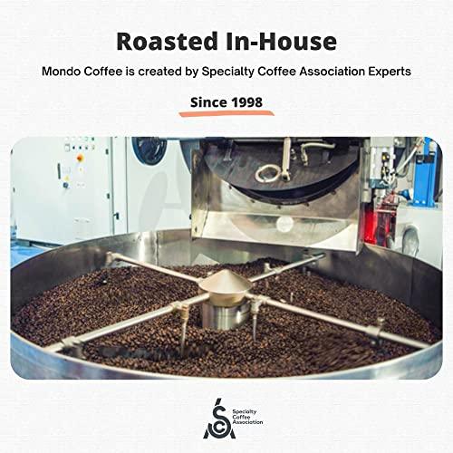 Mondo Whole Bean Coffee (2.2lbs) Espresso Beans, Medium Roast, 100% Arabica Beans, Non-GMO, Kosher, Gourmet Low Acid Coffee, No Additives - SHOP NO2CO2