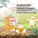 HOTTA Instant Ginger Drink With Honey Tea Hot or Cold Beverage Soothes Throat Caffeine Free High Vitamin B1 B2 B6 Real Asian Ginger, 10 Sachets - SHOP NO2CO2