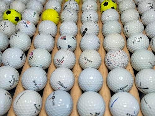 Balls - 48 Fair Condition Mix Used Golf Balls - Playable or Practice Golf Balls - Recycled Golf Balls for Men or Women - SHOP NO2CO2