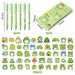 57Pcs Frog Sticky Notes with Pen Stickers Stationery Set 0.5mm Black Gel Ballpoint Pens Frog Self-Stick Notes Pads Cartoon Frog Shaped Vinyl Stickers School Office Supplies Party Favor Gift - SHOP NO2CO2