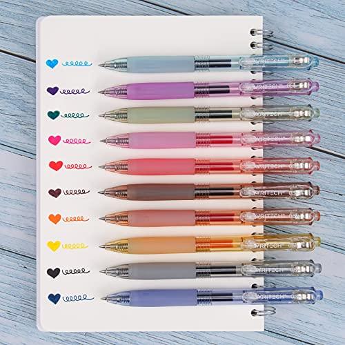 WRITECH Retractable Gel Pens Quick Dry Ink Pens Fine Point 0.5mm Multicolor For Journaling, Drawing, Doodling, and Notetaking (Multicolor) - SHOP NO2CO2