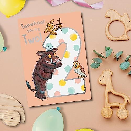 GRUFFALO Official The Age 2 Birthday Card, 2nd Birthday Card, Climate Pledge Friendly Card for 2nd Birthday, Recyclable Birthday Card, Officially Licensed Birthday Card - SHOP NO2CO2