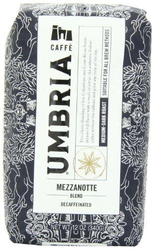 Caffe Umbria Fresh Seattle Whole Bean Roasted Coffee, Mezzanotte Decaf Blend, 12 oz. Bag - SHOP NO2CO2