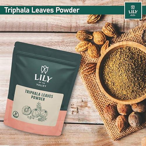 LILY OF THE VALLEY Triphala Powder - Mix of Amla, Haritaki & Bibhitaki - Sourced from India - Herbal Adaptogen Superfood - Vegan & Gluten-Free - Packed in Resealable Pouch (4oz, 113g) - SHOP NO2CO2