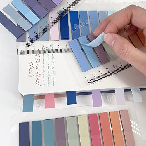 Sticky Tabs 800 Pcs for Book, Colorful Sticky Index Tabs 40 Colors Translucent Annotation Tabs,Transparent, Writable Page Tabs with Ruler - SHOP NO2CO2