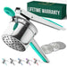 Bellemain Potato Ricer 15 oz with 3 Interchangeable Discs |Potato Masher Stainless Steel, Sweet Potato Masher Kitchen Tool | Spaetzle Maker Press, Khuon Banh Lot, Spaetzle Noodle Maker (Green) - SHOP NO2CO2