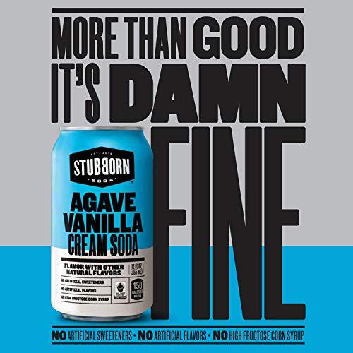 STUBBORN SODA, Agave Vanilla Cream Soda, 12oz Cans, 12 Fl Oz (Two Pack of 12) - SHOP NO2CO2