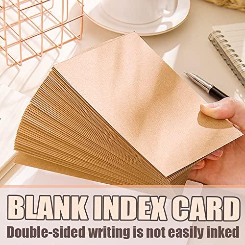 200 Pack Blank 3 x 5 Inch Index Cards, Heavy Study Cards, Note Cards for Office, School Learning, Kraft Paper - SHOP NO2CO2