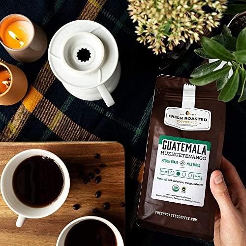 Fresh Roasted Coffee, Organic Guatemala Huehuetenango | 5 lb (80 oz) | Single Origin | Medium Roast | Mold & Mycotoxin Tested, Kosher | Whole Bean - SHOP NO2CO2