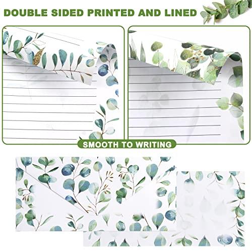 Stationary Paper with Envelopes Eucalyptus Stationary Set with Lines Letter Writing Paper 8.5 x 11 - SHOP NO2CO2